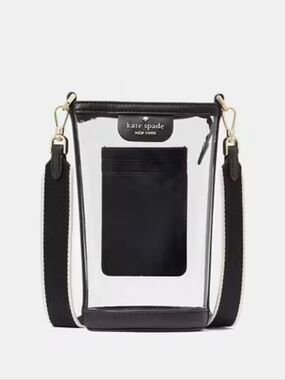 kate spade Clear Crossbody with Black Trim and Gold Hardware